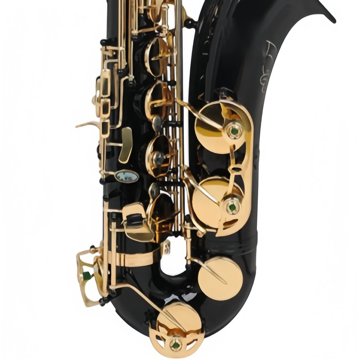 Professional Grade BB Tenor Saxophone, Gold Buttons, Baked Baker Resin Head, Rust-proof Hand-carved Wind Instrument