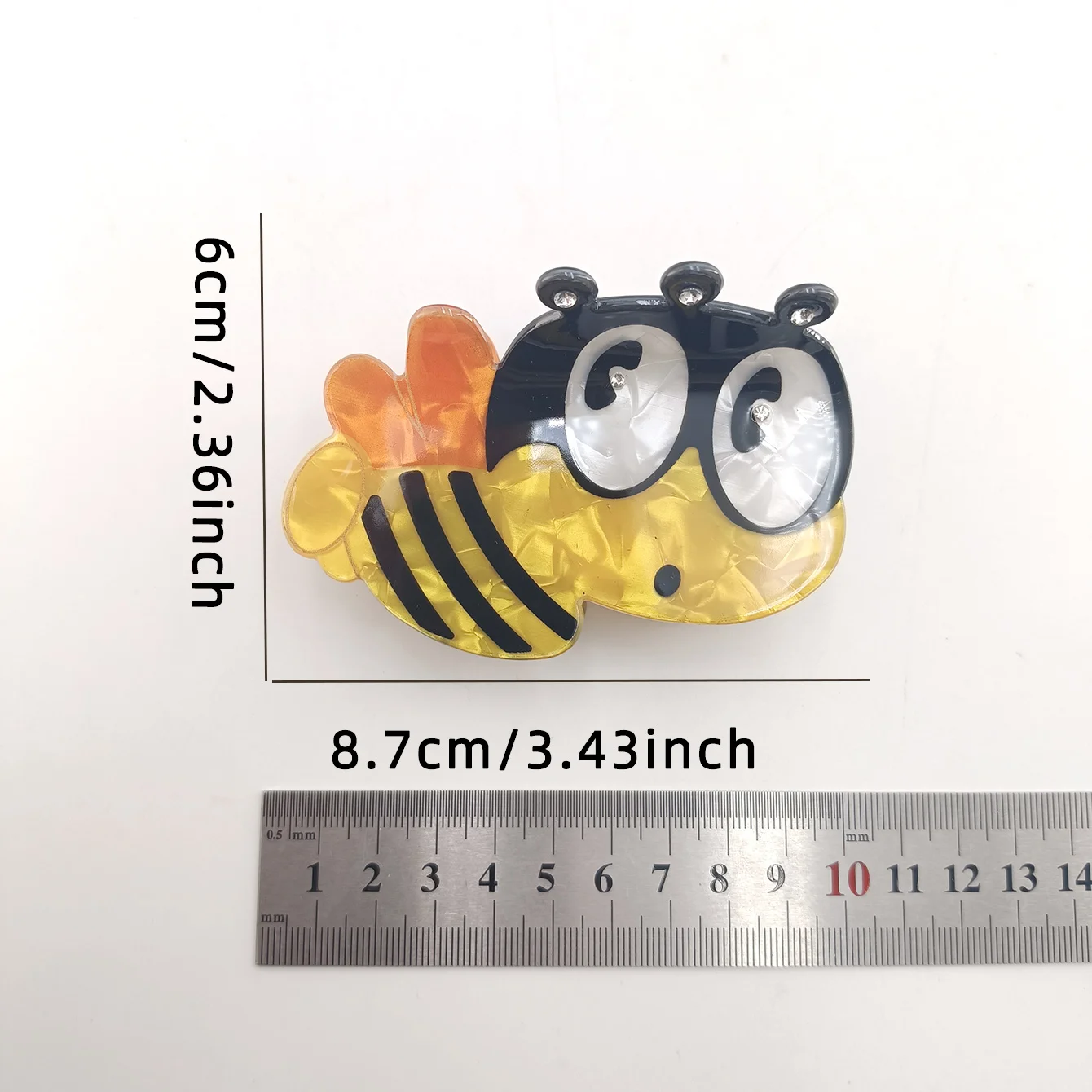Новая милая пчела, мультяшное животное, зажим для сращивания волос, щипцы для волос, ацетатный хвостик, зажим для волос, украшение для волос