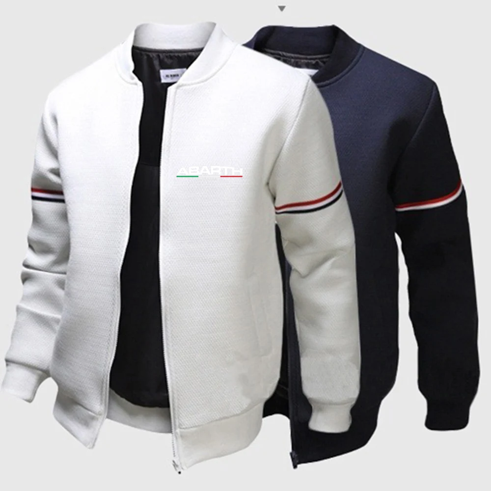 2024 New Abarth Fashion Outdoor Jakcet Locomotive Mens Zip Jacket Mens Aviator Jacket Mens Casual Street Windbreaker Jacket