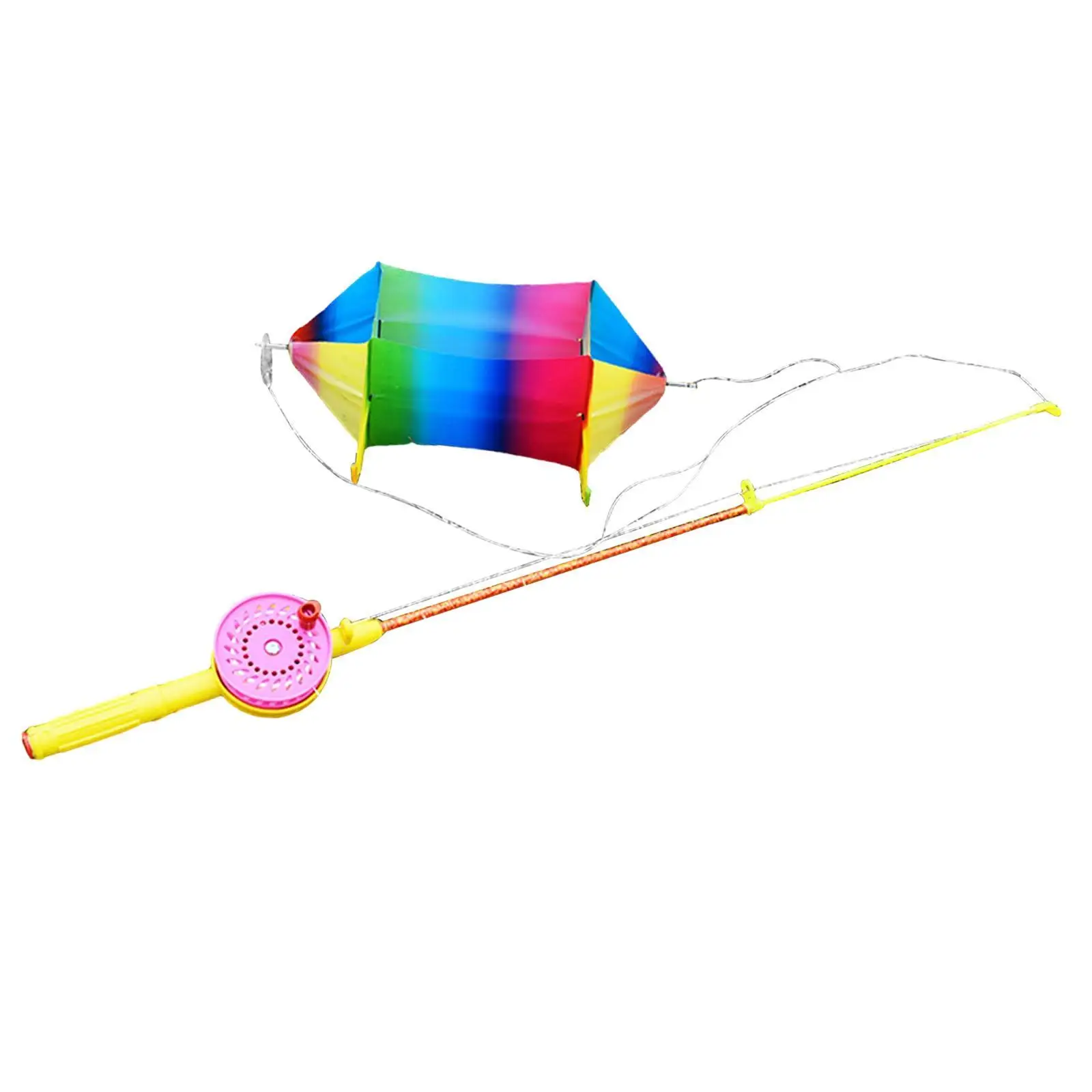 

Spinning Kite Children Garden Outdoor Fun Easy to Fly Single Line Kite Surfing Beach Kite Rainbow Girls Boys 3D Spinner Kite