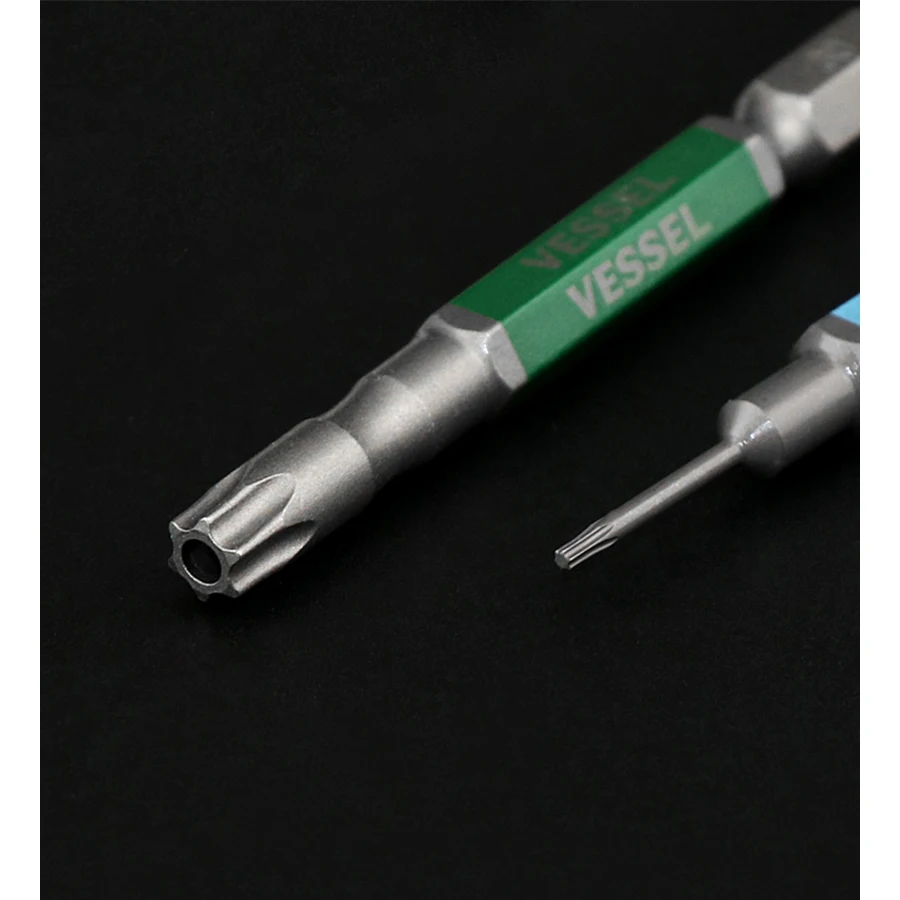 VESSEL GS5P-33/GS5P-34 GO-SAI TORX Bit Set - 65mm T10H-T30H, Strong Magnetic, Japan Auto/Electronic