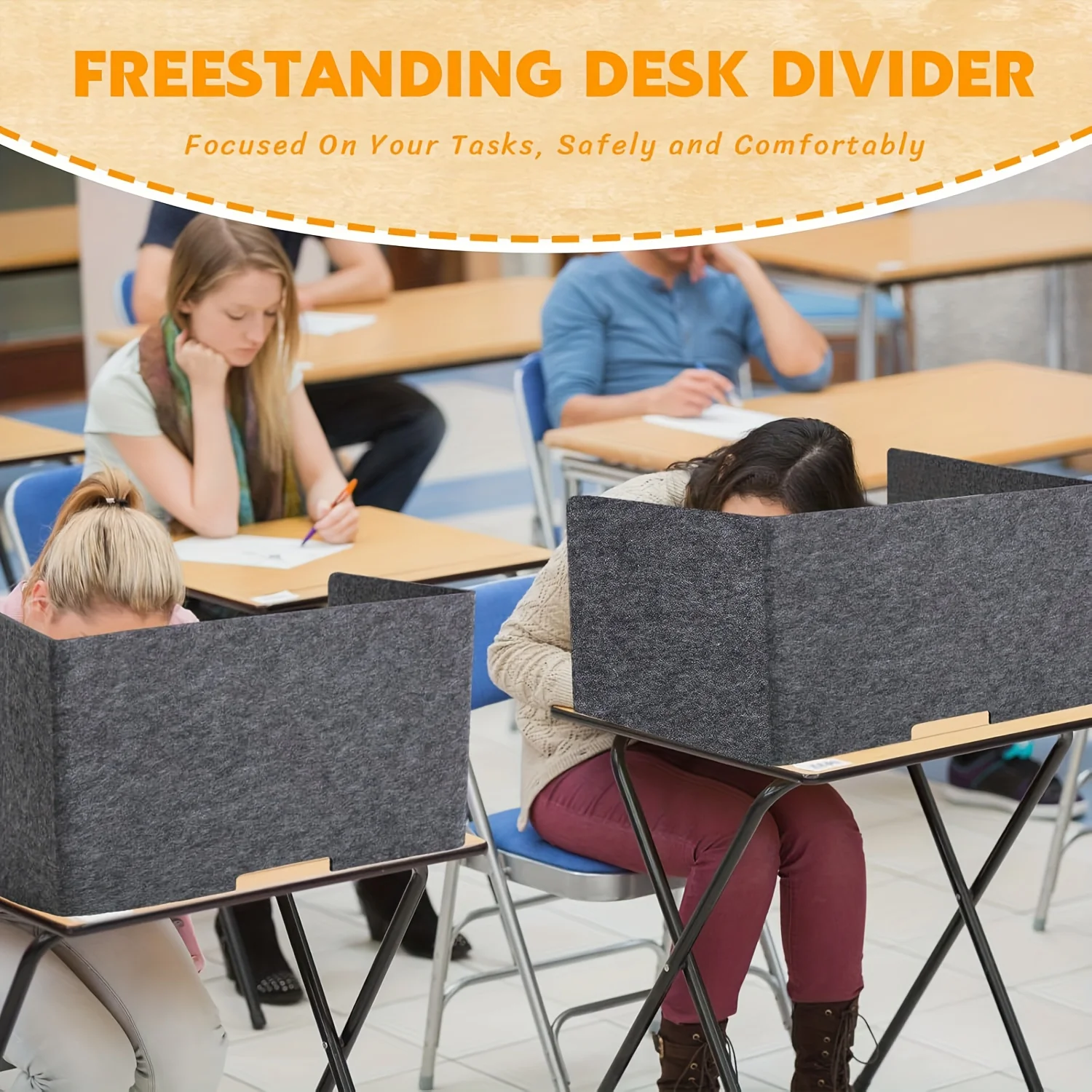 Soundproofing Independent Office Desk Partition Noise Reduction Desk Privacy Panel Foldable Desktop Standing Test Partition