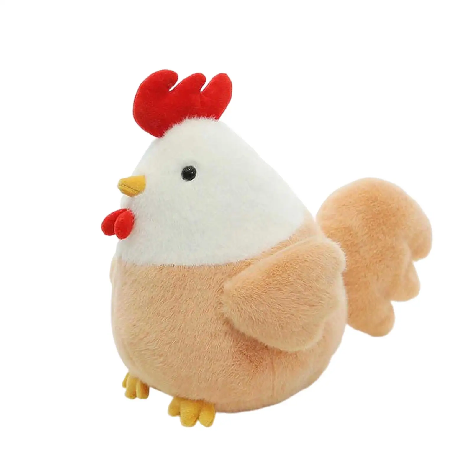 Plush Animal Toy Soft Chicken Hen Plush Animated Rooster Plush Doll Stuffed Animals for Office Car Housewarming Gifts