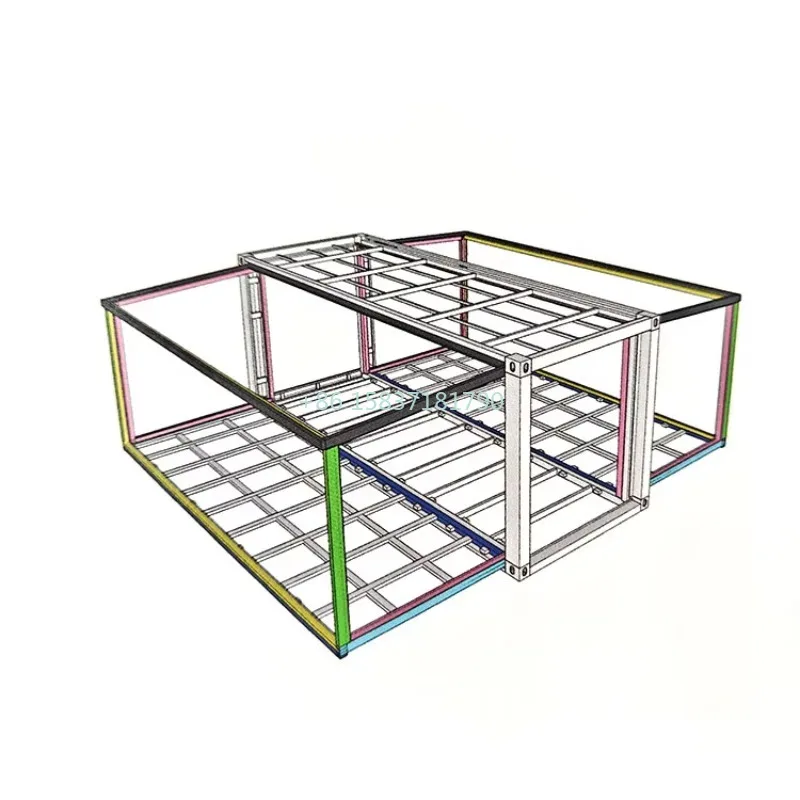 Custom Container House High Cube Expandable Tiny Home Foldable Prefab Fold Out Container House Steel Expandable Container Villa