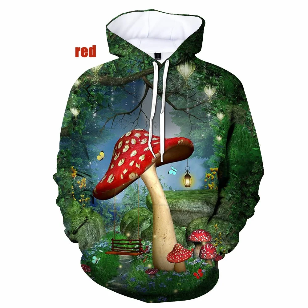 2023 NewestMen Women Hoodies Casual Sweatshirts Hoodies  Harajuku Style Mushroom 3D Print Tops