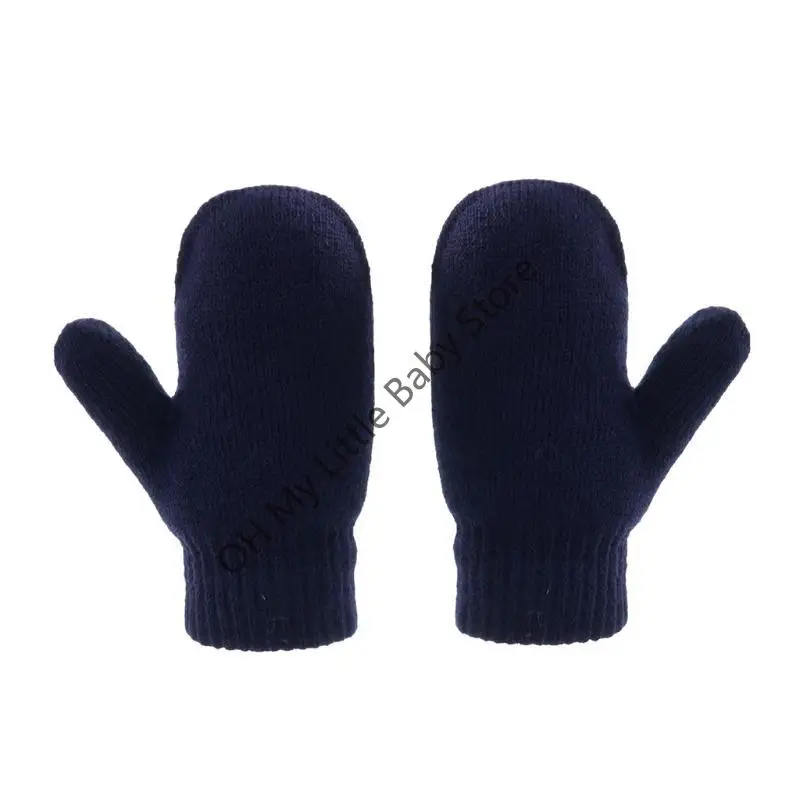 M76C زوج واحد من قفازات الأطفال الشتوية للأطفال الصغار بلون دافئ قفازات كاملة الأصابع #5