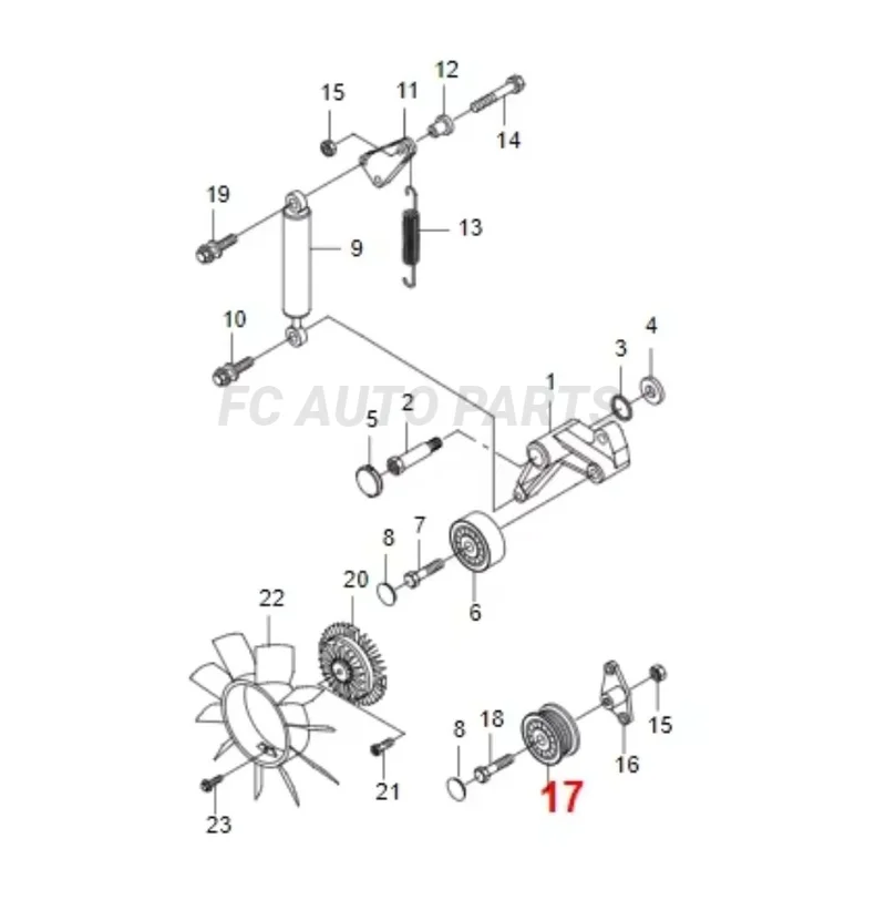 Idler Pulley Drive Belt Tensioner For Ssangyong Korando Rodius Actyon Rexton KYRON 6652003170