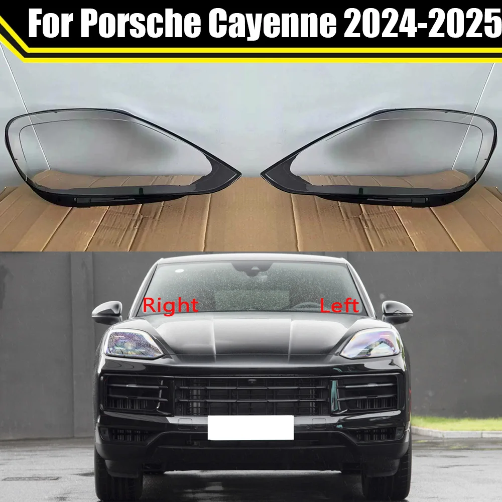 

Auto Case Headlamp Caps For Porsche Cayenne 2024 2025 Car Front Headlight Lens Cover Lampshade Lampcover Head Lamp Light Shell