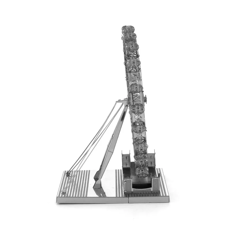 3D Metal Puzzle Playground Ferris Wheel Roller Architectural Assembly Model Puzzles Home Decoration Ornament