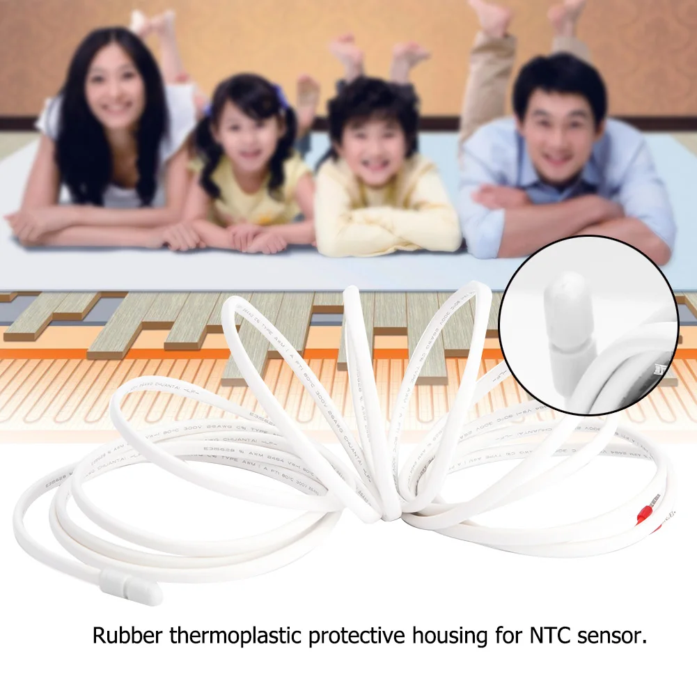 Temperature Controller Sensor Probe 3 Meters Underfloor Heating Thermostat Accessory Floor Temperature Sensor Probe Cable