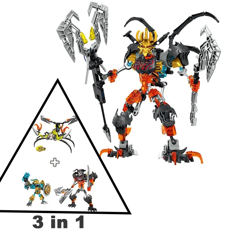 Warriors Actiefiguren Bionicle Bouwstenen Bricks 2in1 Lewa Tahu Onua Umarak de Destroyer Speelgoed Jongen Kid Kinderen Geschenken