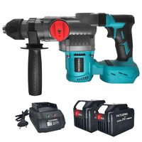 PATUOPRO 2-Mode Brushless Electric Impact Hammer Drill 26mm Cordless Rotary Hammer Handheld Power Tools For Makita 18V Battery