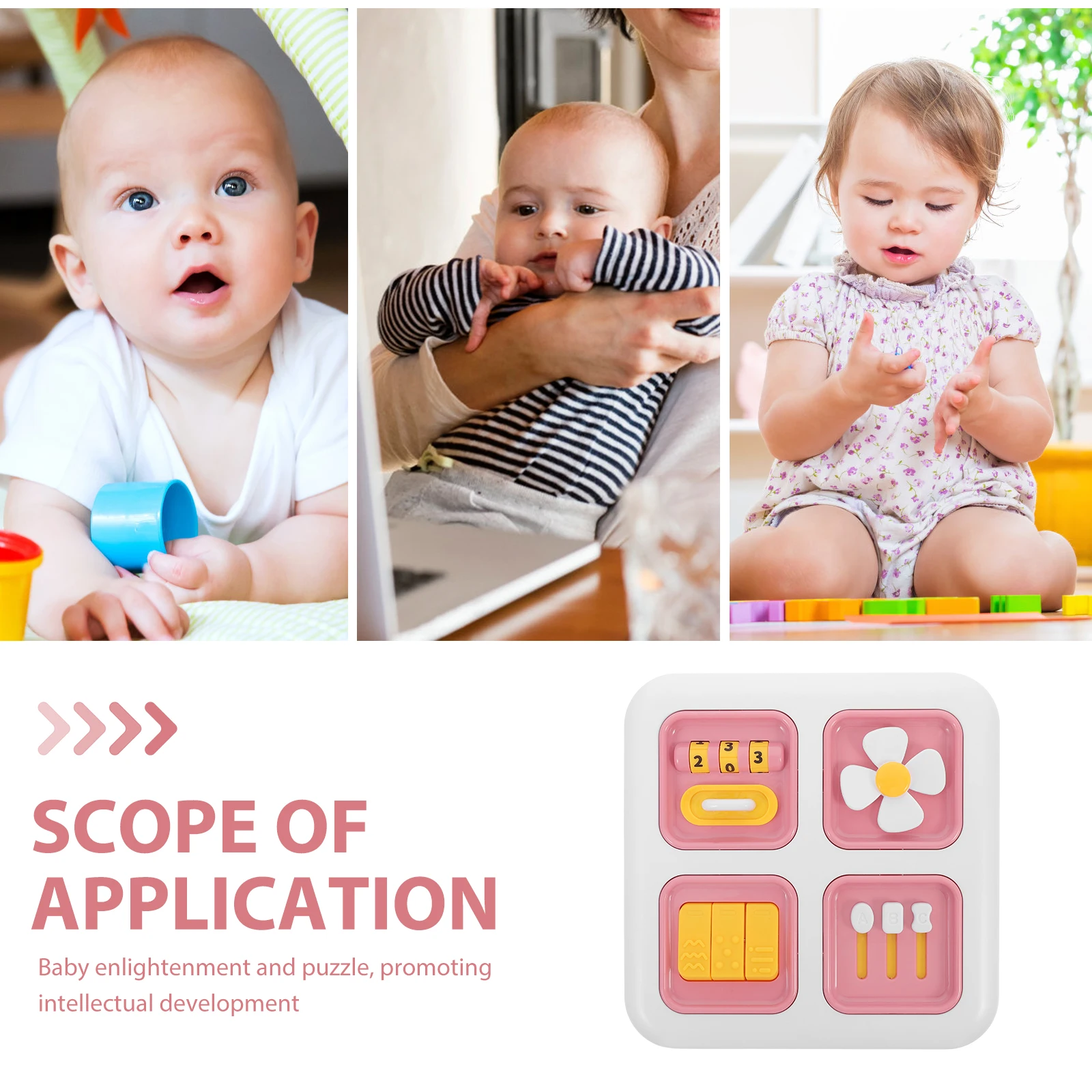 

5pcs Montessori Toddler Busy Board Green Cognitive Toy for Kids Travel Interactive Play Learning Educational