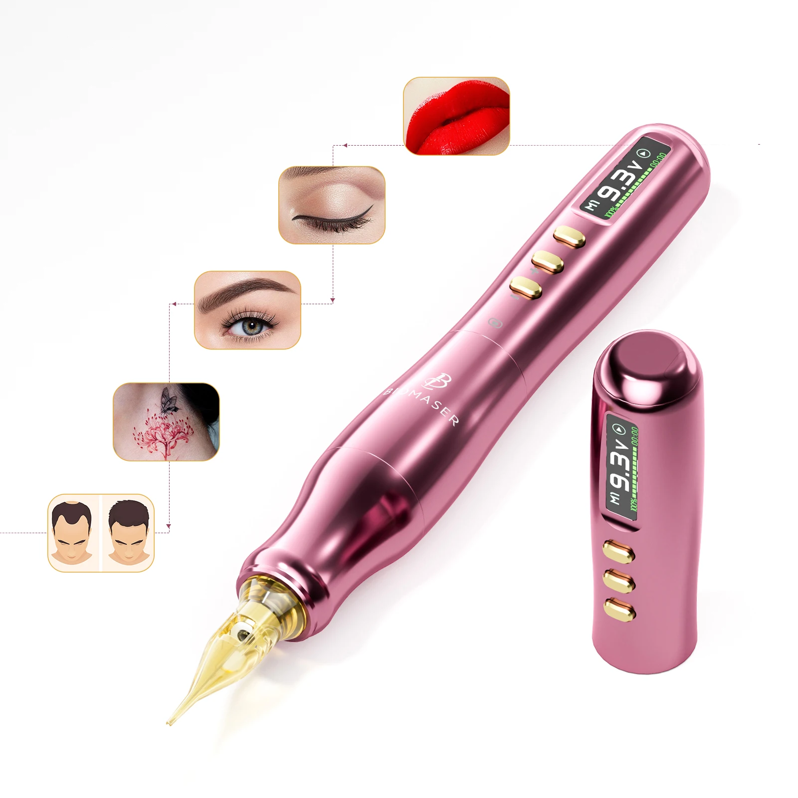 

Новейшая беспроводная роторная ручка для татуировки TP006, набор для профессиональной подводки для бровей, губ, глаз, пудра с эффектом омбре, микрошейпинг бровей