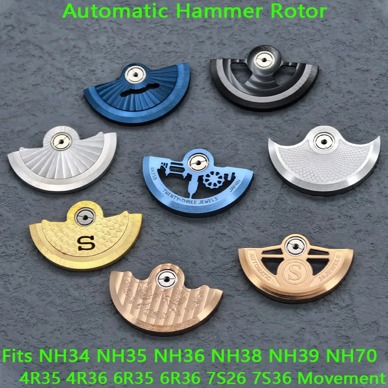 

Mod NH35 NH36 Movement Rotor Oscillating Weight Rotor Fits for NH35 NH38 NH39 4R 6R 7S26 NH36 Movement Watch Replace Rotor Parts