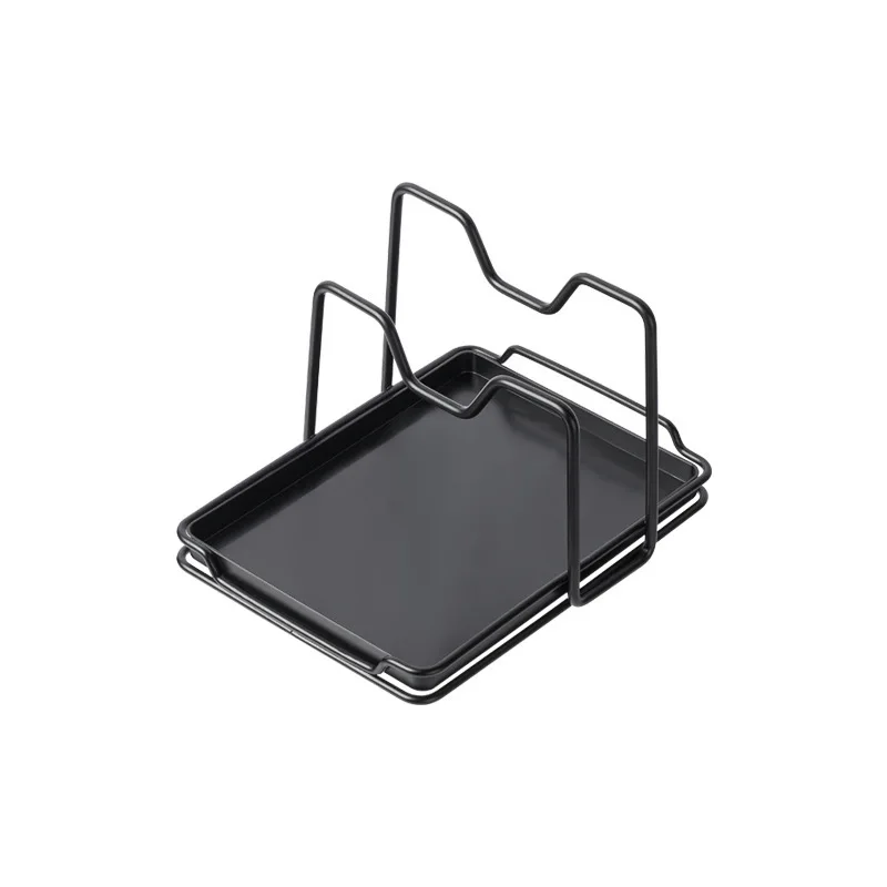 Seated Lid Rack Spatula Rice Spoon Pad Wrought Iron Lid Cutting Board Rack Kitchen Storage Spatula Rack Kitchen Gadgets