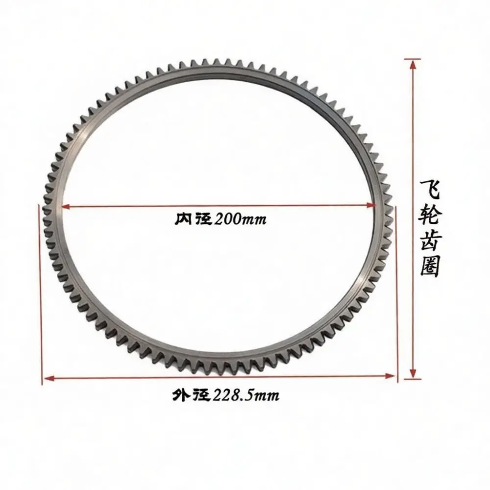 Heavy Duty Flywheel Gear Ring For Diesel Tiller 170F 173F 178F 186F 188F Electric Starter Motor Replacement Maintenance
