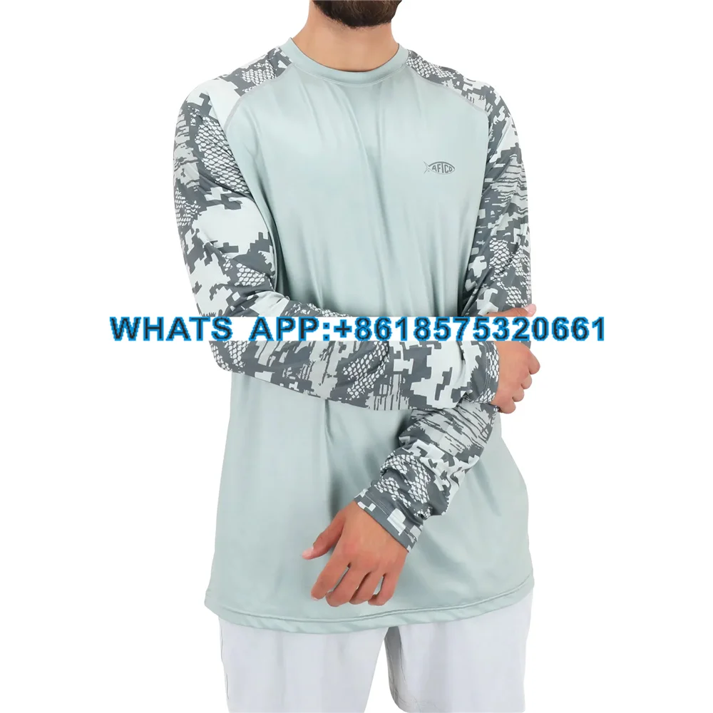 Outdoor Athleisure T-Shirt Summer Men's Fishing Camping Activities Long Sleeve Breathable Sweatshirt Custom Logo Fishing Suit