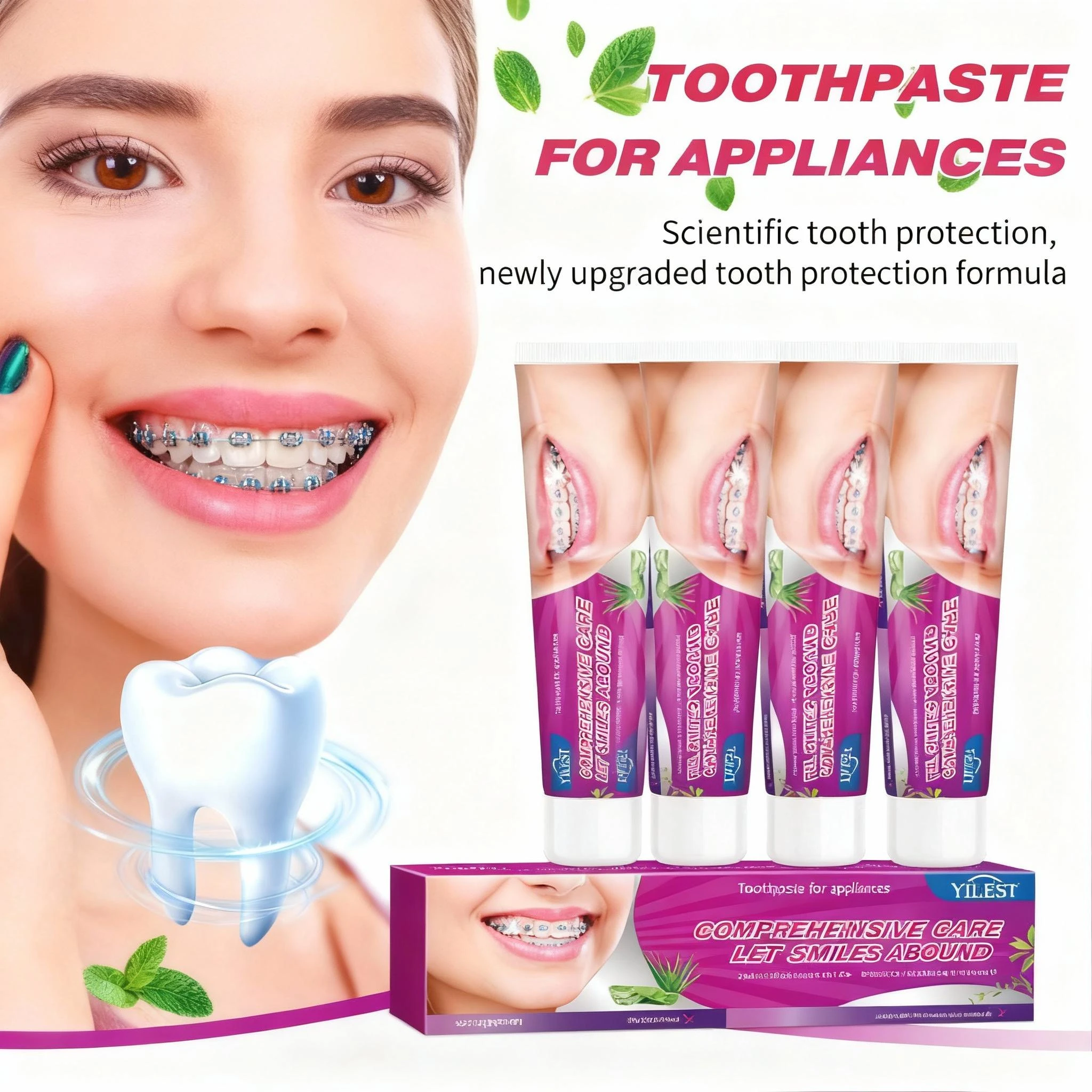 

Lactic Acid Bacteria Toothpaste 50g Gentle Teeth Whitening Enamel Care Remove Stains and Tartar for Fresh Breath