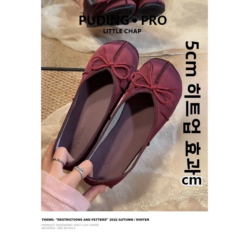 retro-style-women's-ballet-flats-knot-slip-on-high-top-single-shoes-ultra-thin-mouth-fashion-spring-summer-shoes