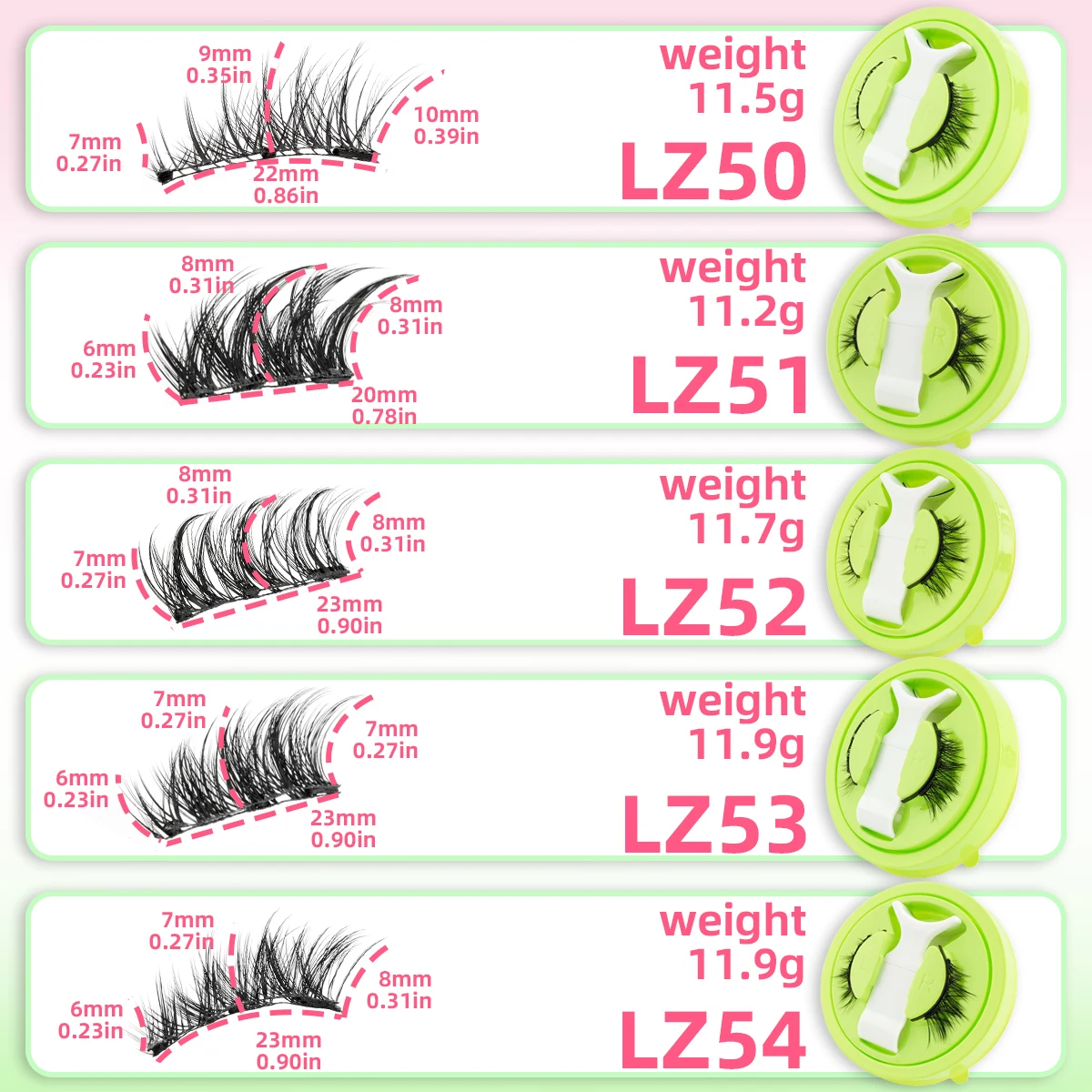 YSDO Magnetic Lashes Kit Glue-free Fluffy Eyelashes Reusable Professional 3D Magnetic False Eyelashes Extension Make Up Tool New