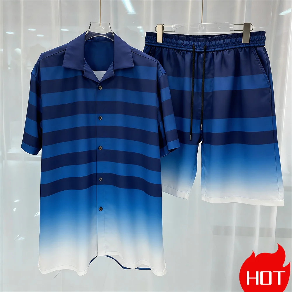 

3D Graphics printed men's set fashion two-piece shorts set high-quality summer short sleeved shirt Unisex shirt set home pajamas