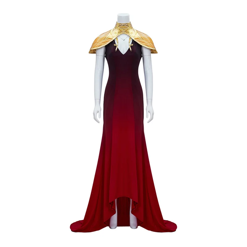 Game  Castle Demon Cosplay Costume for Women Vampire Queen Dress Demoness Gown