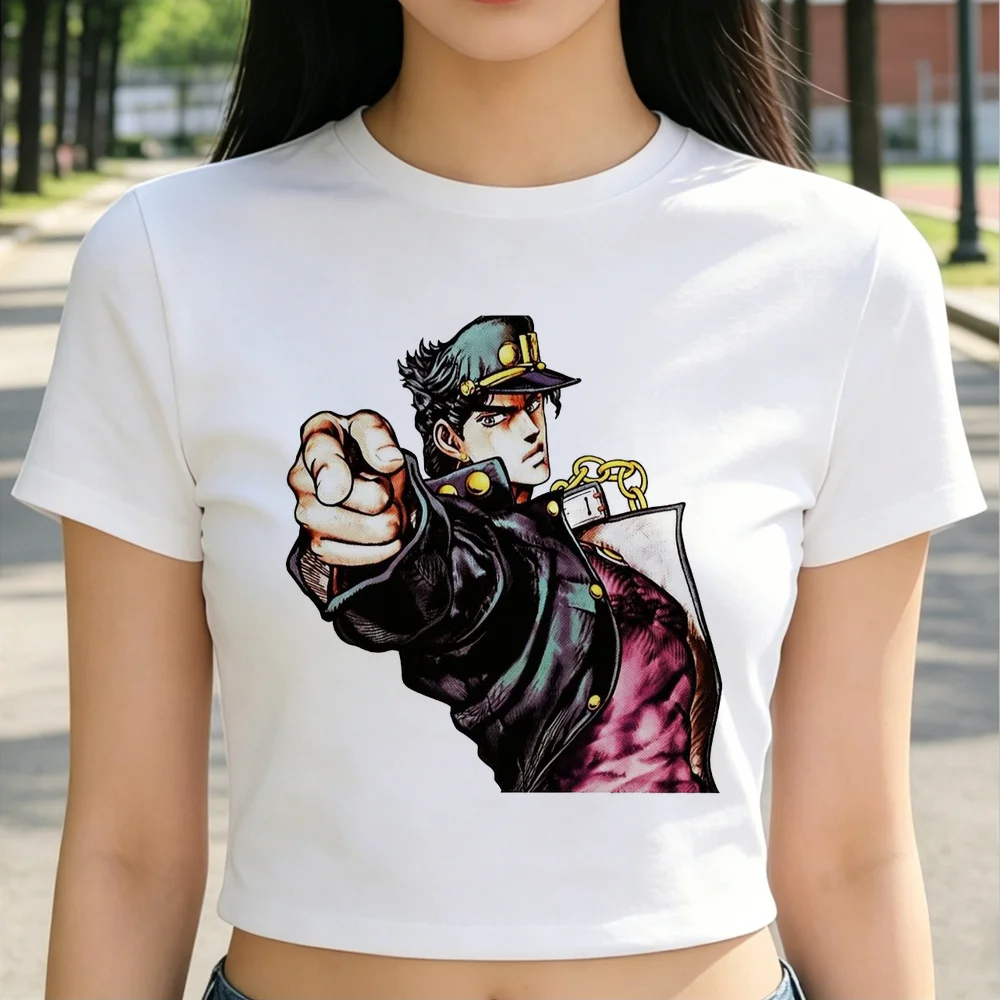 Jojo crop top girl dollette gyaru clearance sales grunge t-shirt meme jojifuku dollette manga summer