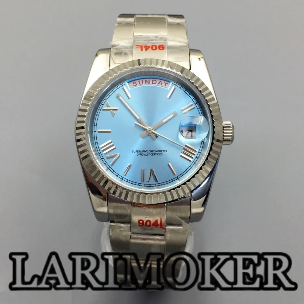 

ALARIMOKER 36 мм/39 мм мужские часы Miyota8285 механизм автоматические механические часы синий циферблат с сапфировым стеклом водонепроницаемые наручные часы