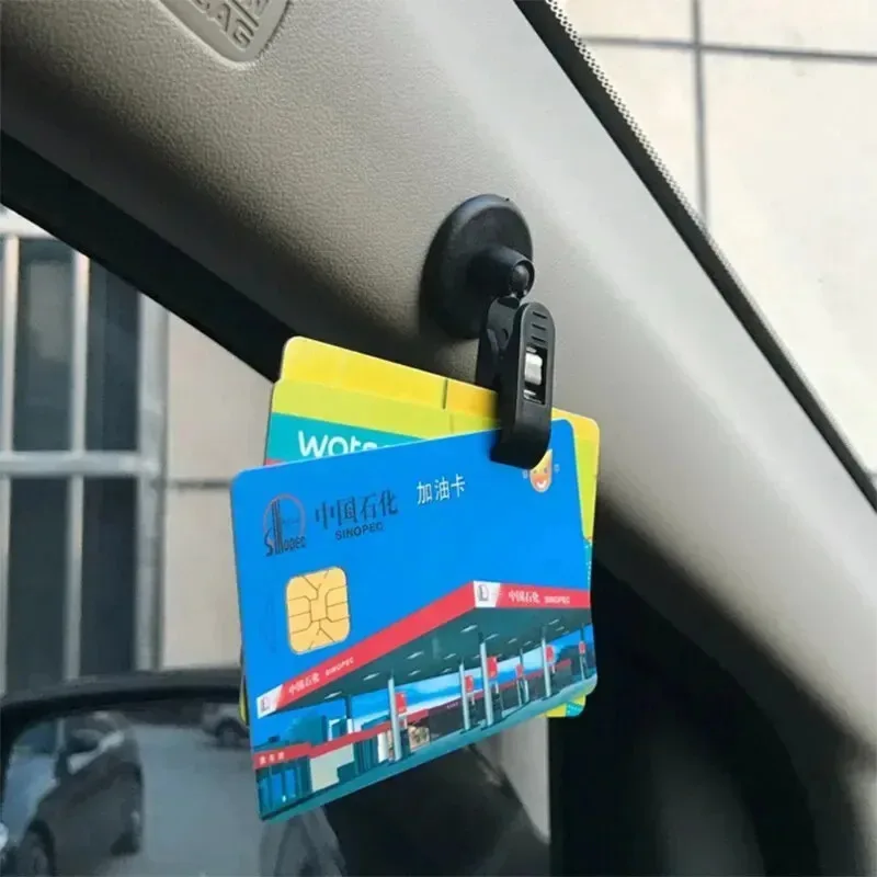 2/4/8PCS Window Interior Plastic Car Multifunctional Sucker Suction Clips For Sunshade Auto Ambient Hook Cards Door Cap Lighting