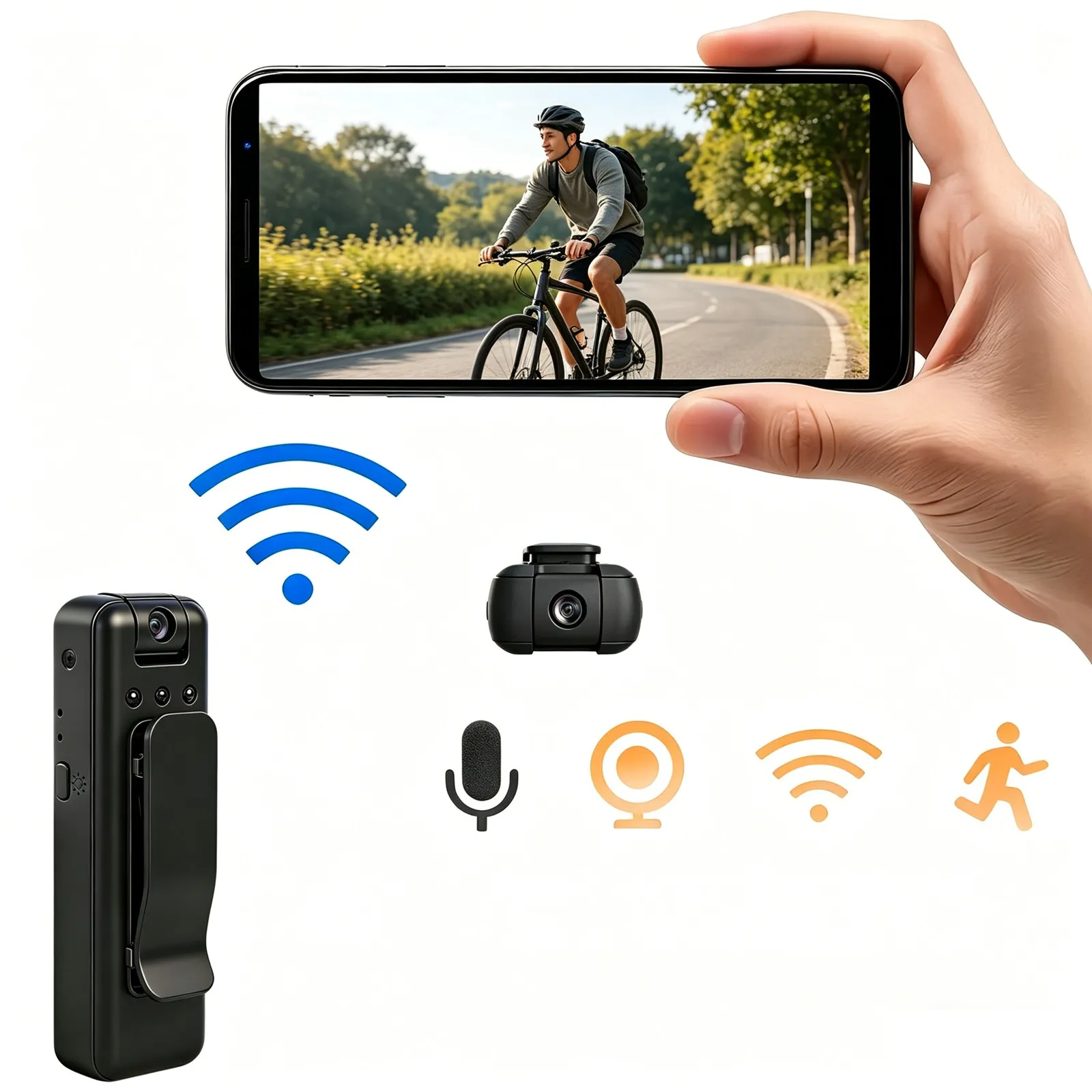 

Portable rear mounted outdoor sports camera suitable for safety monitoring cycling evidence collection and adventure video recor