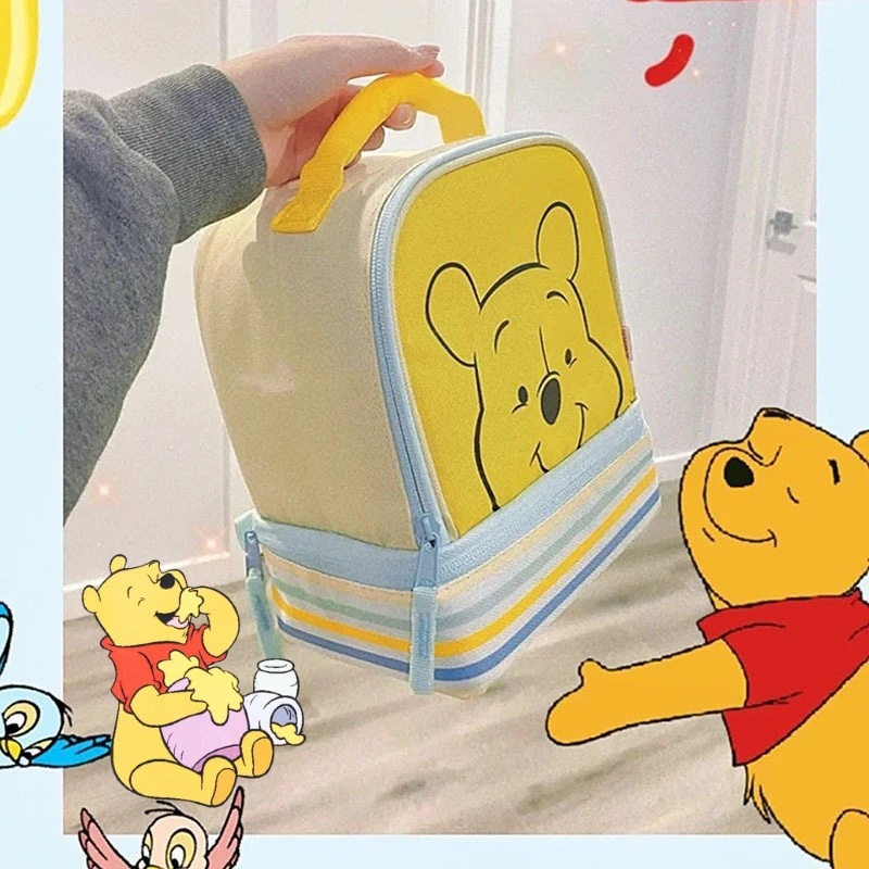 

Disney Winnie Makeup Bag for Women Travel Storage Bag Pooh Bear Cartoon Cosmetic Organizer Girls Anime Portable Wash Bag Gifts