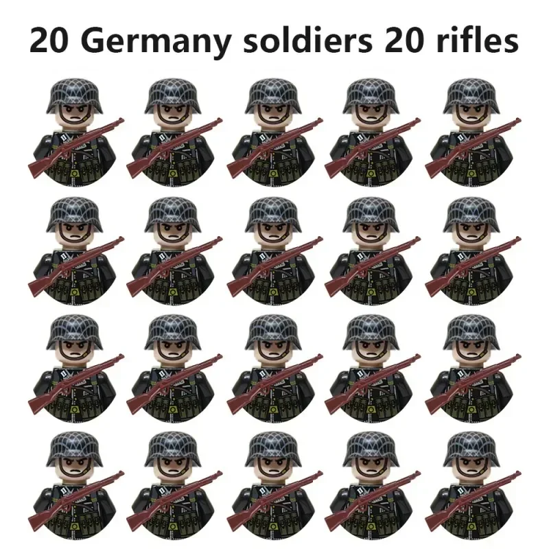 Militärsoldaten-Mini-Figuren-Bausteine in verschiedenen Stilen, DIY-Bausteine zum Zusammenbauen, Sammelspielzeug und Geschenke für Kinder – Detail 2