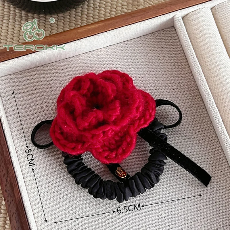 Mode Elegante Roos Bloem Haarklauw Voor Vrouwen Meisjes Zoete Veelzijdige 3D Bloem Haar Clip Ring Prachtige Haaraccessoires Geschenken