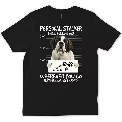 Funny Saint Bernard Owner Fur Mom Dad Christmas Gift T shirt