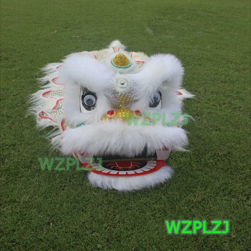 Giocattolo del costume di danza del leone reale da 14 pollici per bambini di 5-8 anni, ragazzi, ragazze, feste, spettacoli, palcoscenico di carnevale sportivo