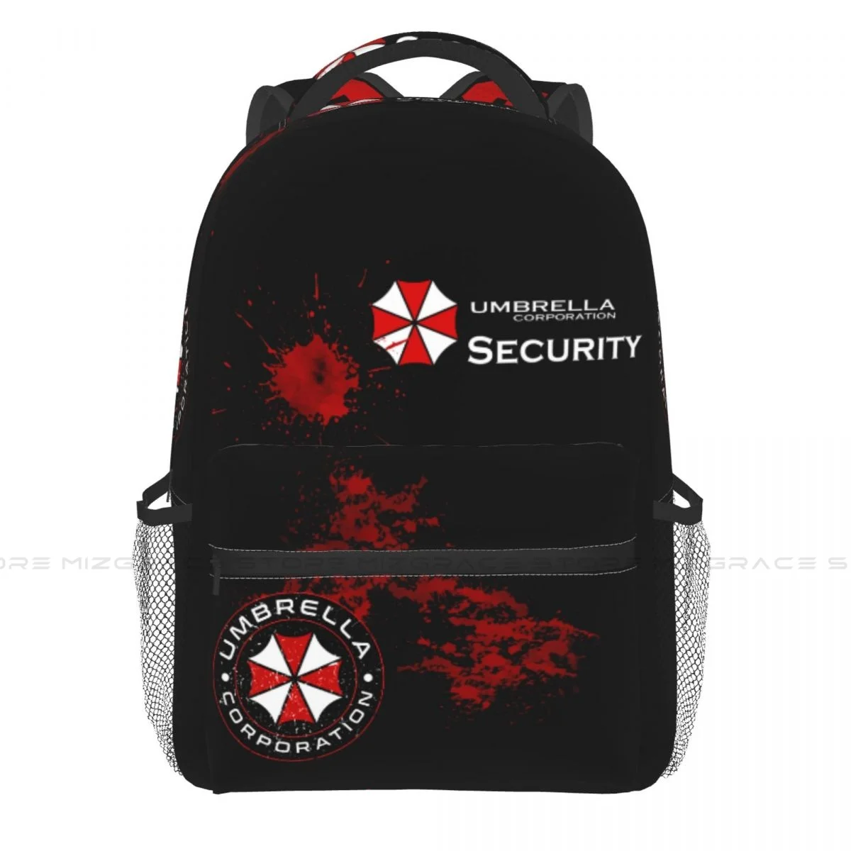 Retro Red Backpacks Umbrella Corporation Casual Print Student School Bag Women Man\'s Travel Bags Laptop Daypack