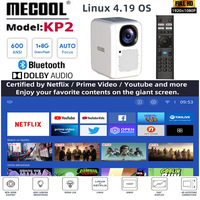 [Genuine]MECOOL KP2 Linux4.19 1080P Global Projector Home Theater HD 600 Lumens Display Device for Home&Movie Portable Proyector