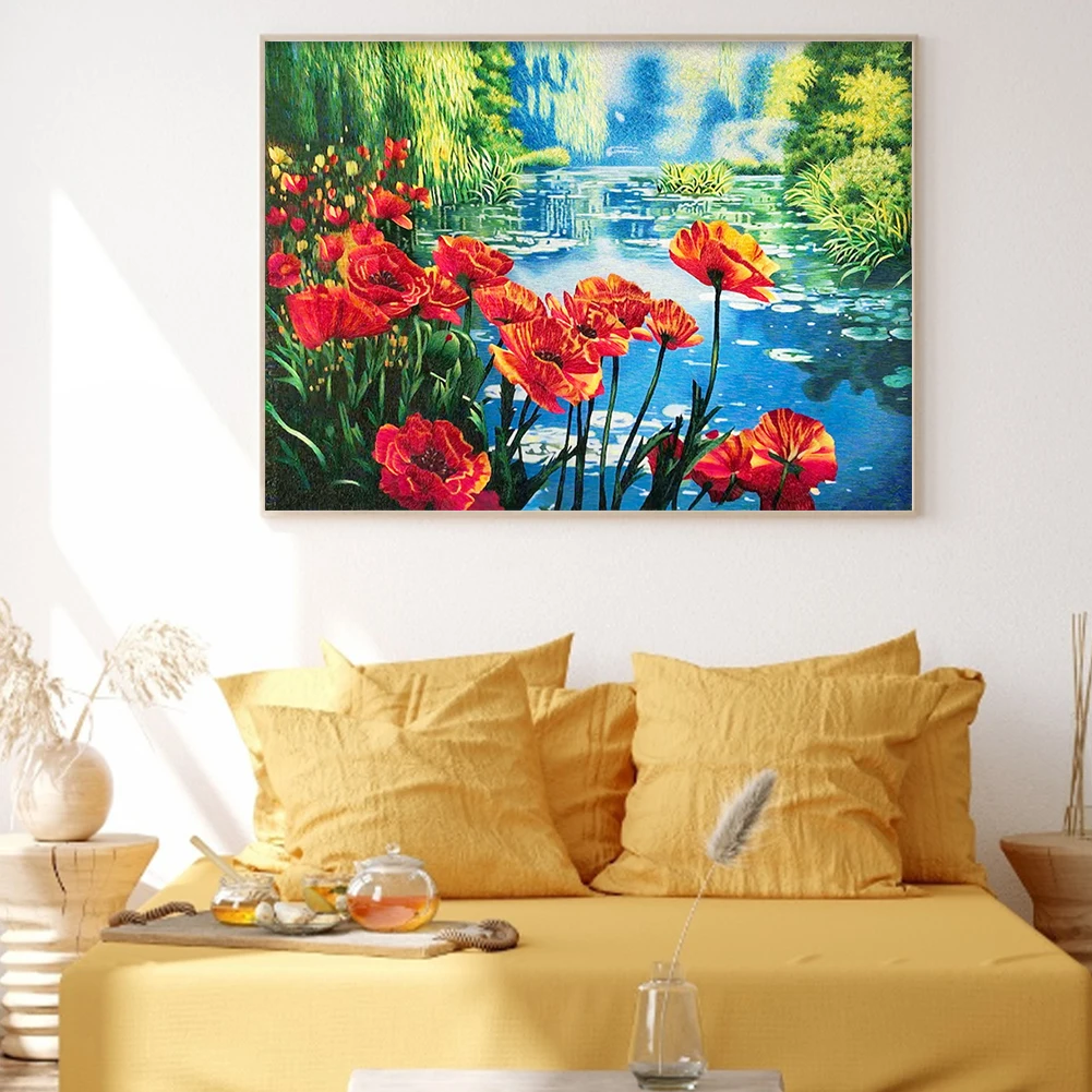 

Набор для вышивки крестом с пейзажем, DIY 11CT, нить, художественное рукоделие, домашний декор для стен