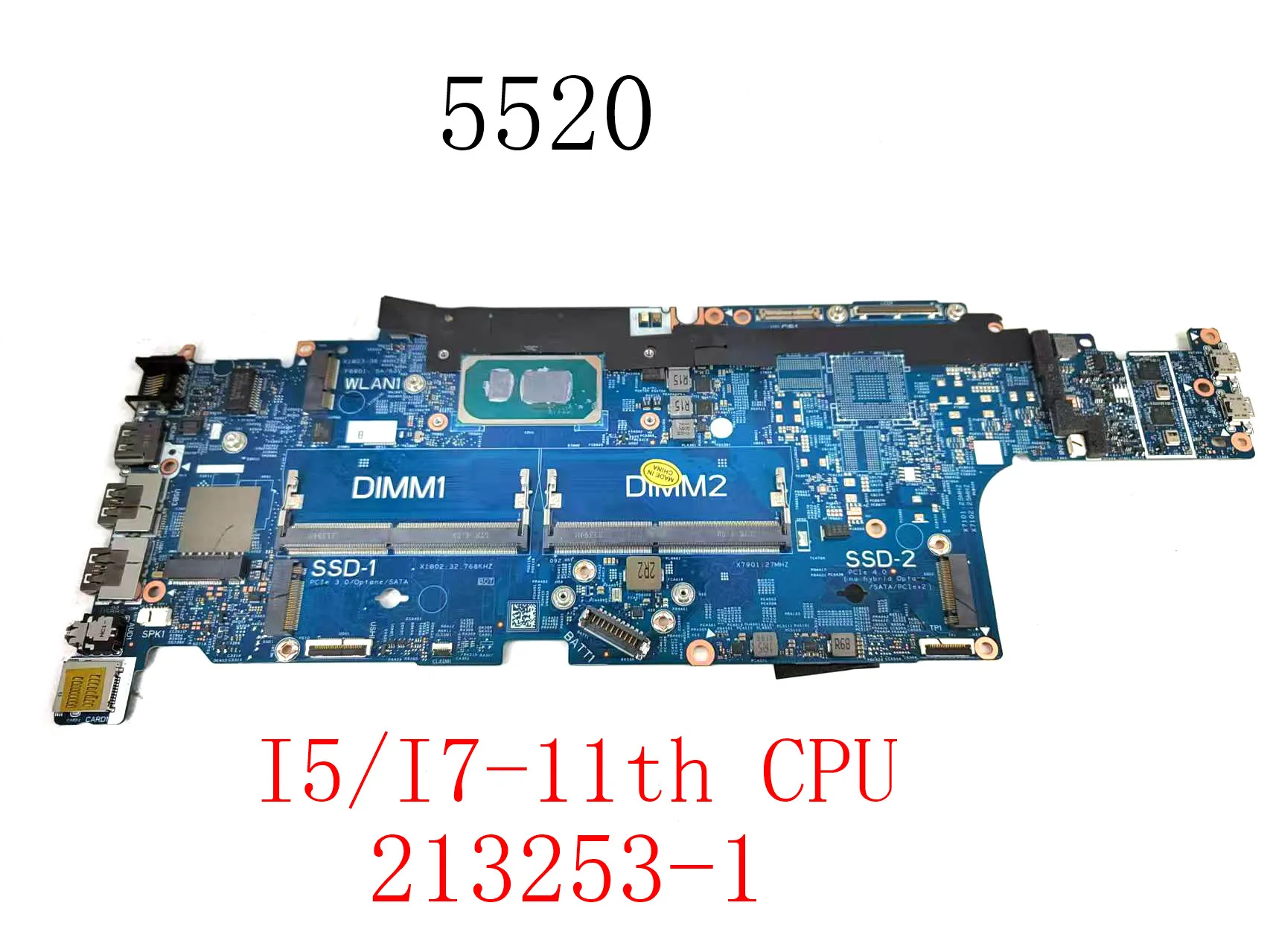 

Материнская плата для ноутбука DELL Latitude 5520, I5-1145G7/I7-1165G7, процессор DDR4 213253 -1 Полный тест материнской платы
