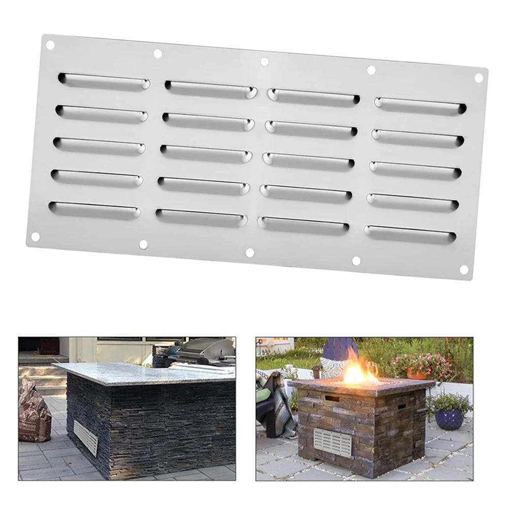 Stainless Steel Ventilation Plate Decorative Fireplace Exhaust Panels For BBQ Masonry Fireplace Outdoor Kitchens Accessories