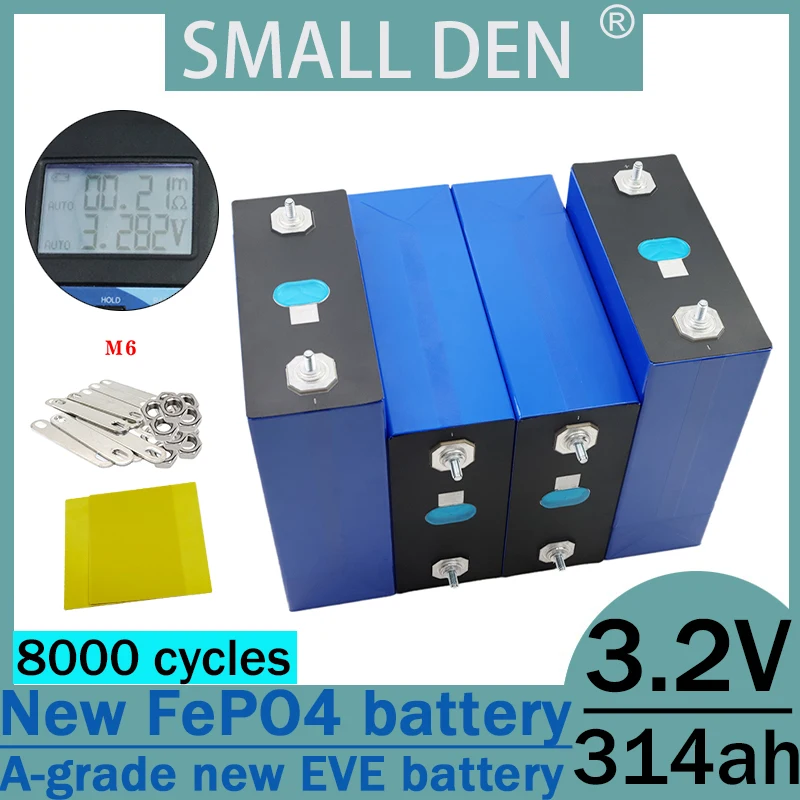 3.2V 314ah rechargeable battery LiFePO4 prismatic lithium iron phosphate battery off-road vehicle electric vehicle camping