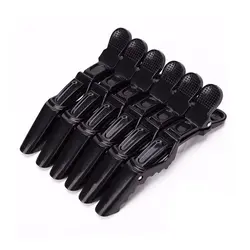 6Pcs Hairdressing Alligator Clip Salon Perm Hair Dye Plastic Hairpin Wig Clip Haircut Partition Styling Clip Supplies