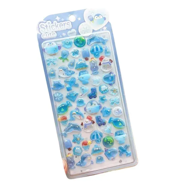 漫画フルーツ動物 3D レリーフステッカー クリエイティブキュートな美的ステッカー DIY 電話ケースジャーナル楽しいファッションデコレーションステッカー