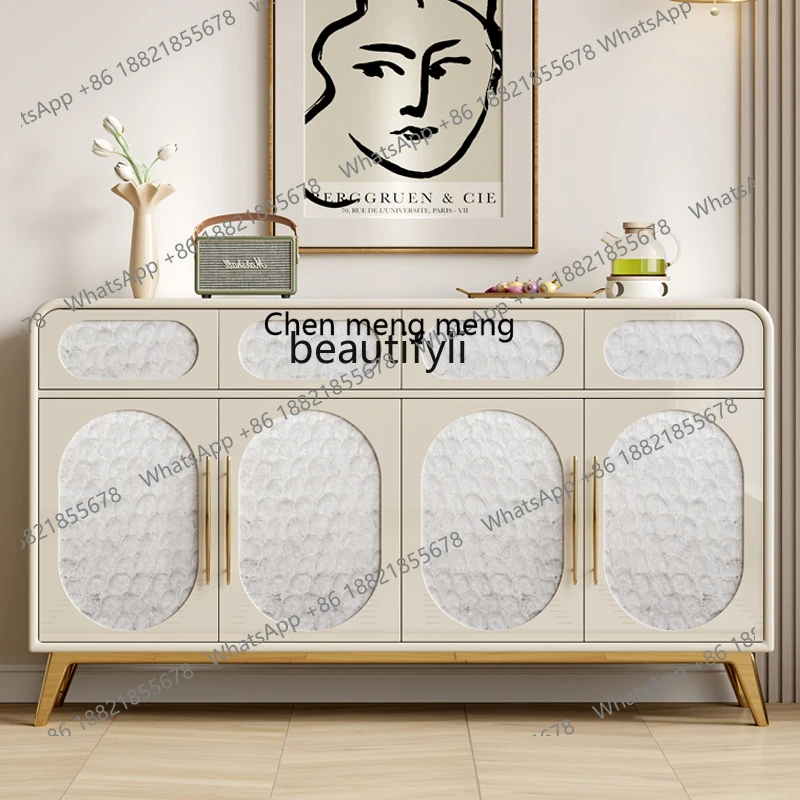 Light luxury modern porch cabinet shell decorative cabinet door living room dining side cabinet multi-function