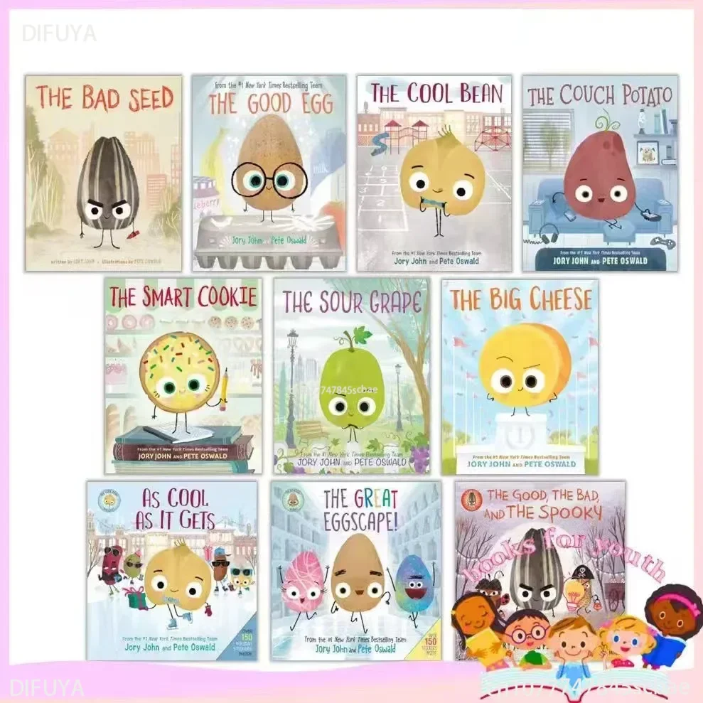 10 كتب الذكية كوكي البذور السيئة أريكة البيض الجيدة البطاطس الفاصوليا الرائعة الإنجليزية صورة القصص القصيرة للأطفال أطفال القراءة التعليمية
