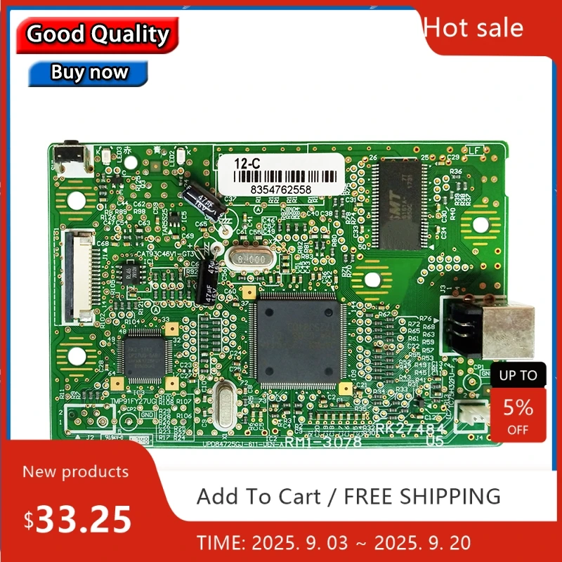 

Оригинальная плата форматирования для Canon LBP2900 LBP3000 LBP2900 3000 RM1-3126 RM1-3078, основная плата, материнская плата, часть принтера в продаже