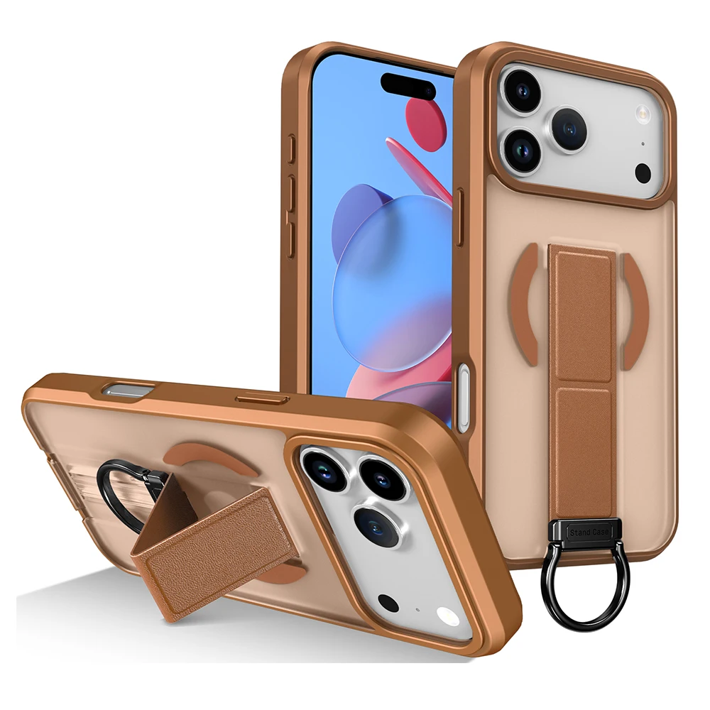 

Складной держатель Desert Gold Ring с магнитной зарядкой для телефона iPhone 17, 16, 15, 14, 13, Pro Max Air Plus, жесткая задняя крышка Magsafe