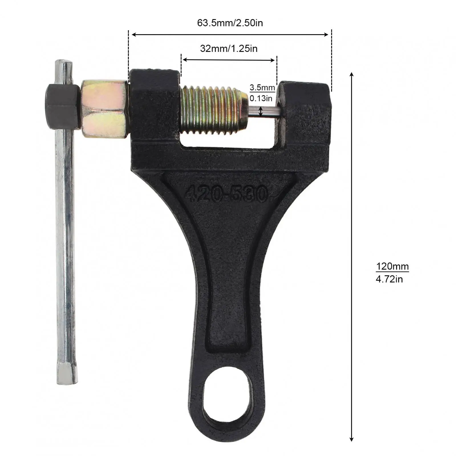 420 - 530 High Carbon Steel Chain Breaker Motorcycle 40 410 415 420 428 50 520 525 530 Roller Chain Chain Pin Removal Tool view 4