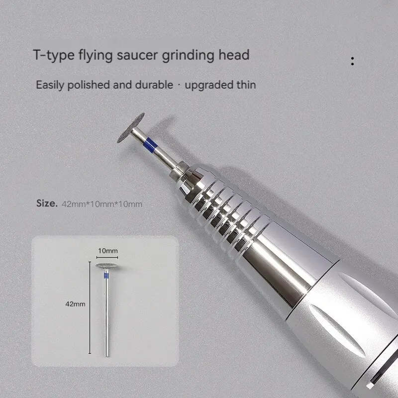 หัวเจียรทรงจานบิน 3 ชิ้น เครื่องขัดเล็บแบบพกพา อุปกรณ์ขัดเล็บมืออาชีพ กำจัดหนังกำพร้า เครื่องเจียรเล็บ